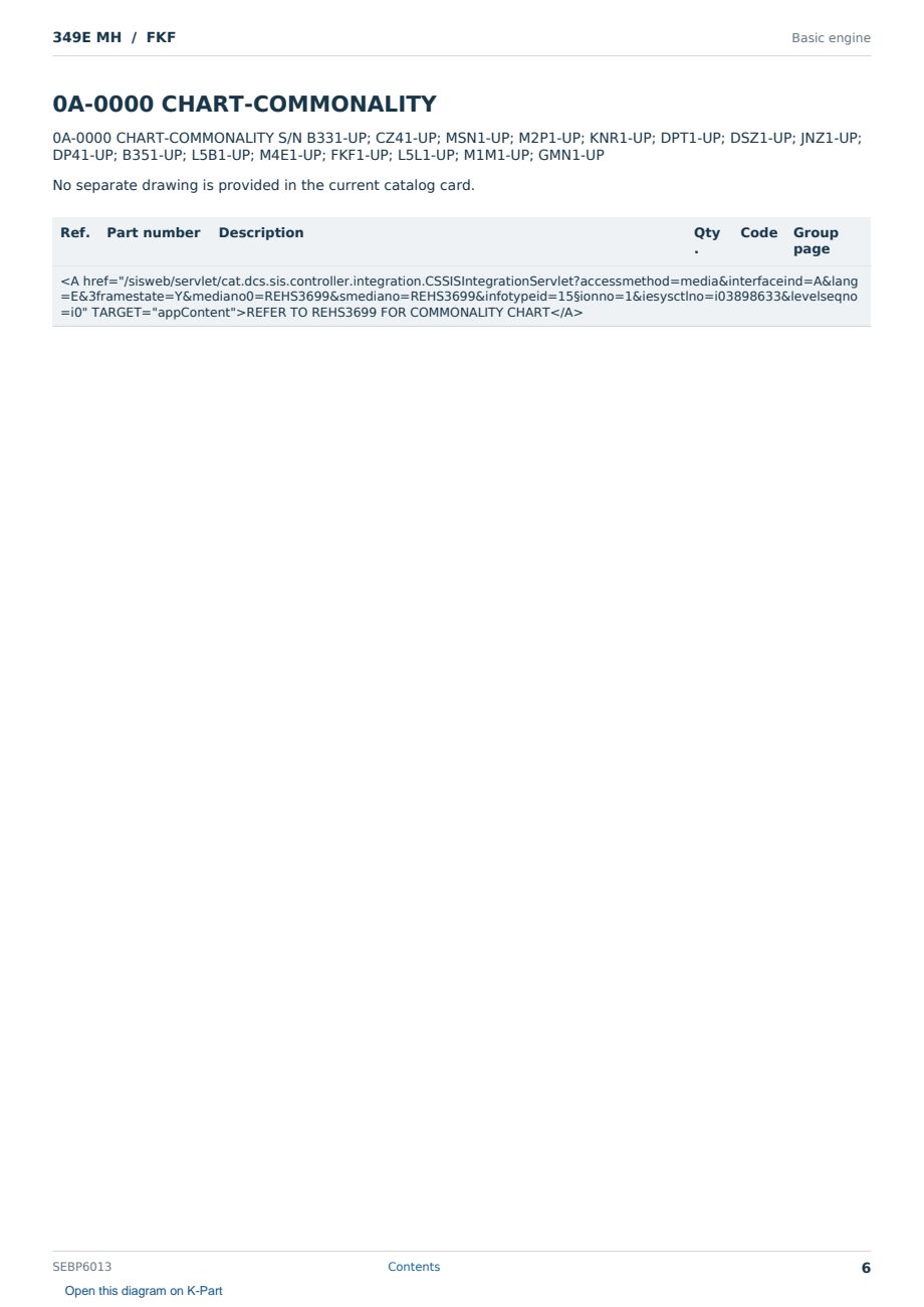 Caterpillar 349E MH S/N FKF Partsbook SEBP6013 (English) - sample page 6 of 6 Caterpillar 349E MH S/N FKF Partsbook SEBP6013 (English) - sample page 6 of 6