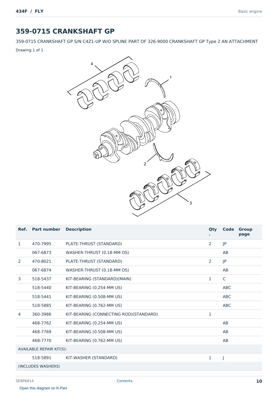 Caterpillar 434F S/N FLY Partsbook SEBP6814 (English) - sample page 10 of 10 Caterpillar 434F S/N FLY Partsbook SEBP6814 (English) - sample page 10 of 10