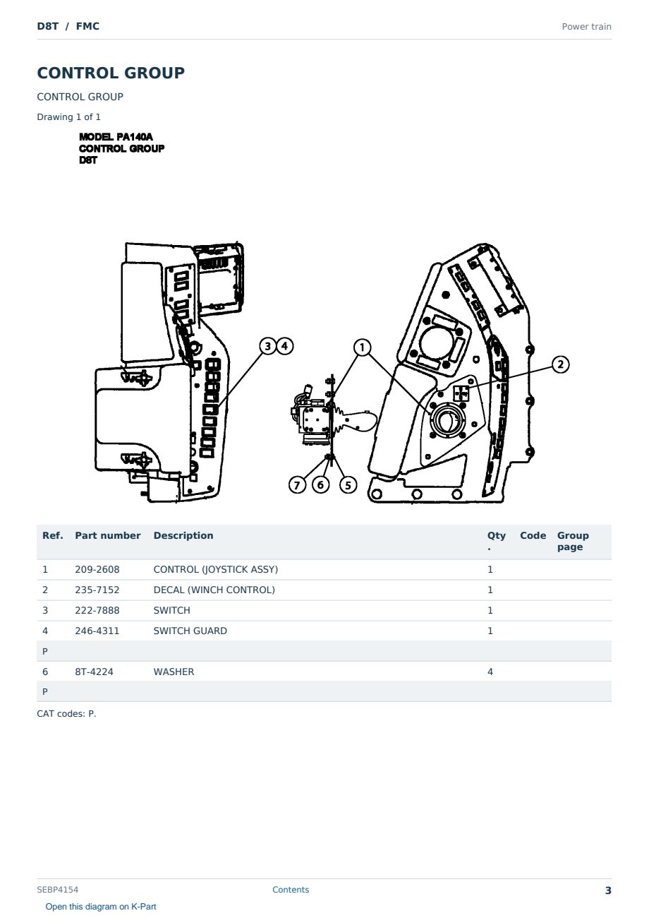 Caterpillar D8T S/N FMC Partsbook SEBP4154 (English) - sample page 3 of 10 Caterpillar D8T S/N FMC Partsbook SEBP4154 (English) - sample page 3 of 10
