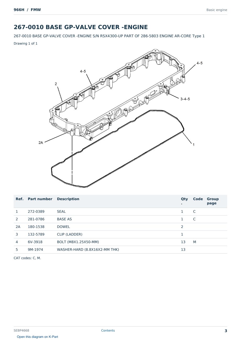 Caterpillar 966H S/N FMW Partsbook SEBP4668 (English) - sample page 3 of 10 Caterpillar 966H S/N FMW Partsbook SEBP4668 (English) - sample page 3 of 10