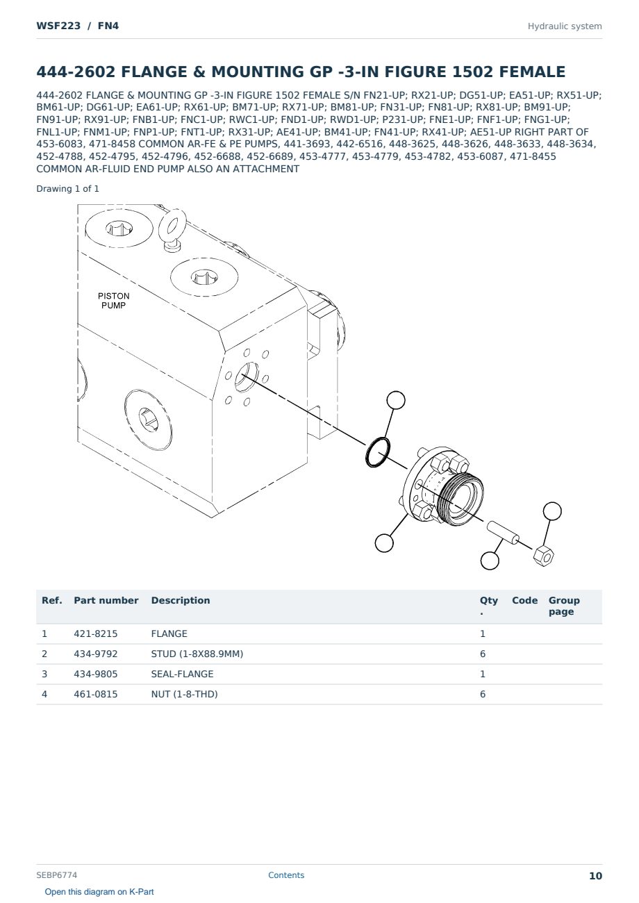 Caterpillar WSF223 S/N FN4 Partsbook SEBP6774 (English) - sample page 10 of 10 Caterpillar WSF223 S/N FN4 Partsbook SEBP6774 (English) - sample page 10 of 10