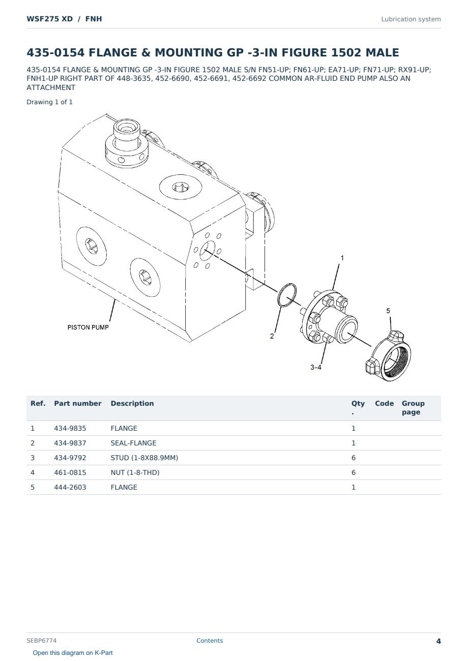 Caterpillar WSF275 XD S/N FNH Partsbook SEBP6774 (English) - sample page 4 of 10 Caterpillar WSF275 XD S/N FNH Partsbook SEBP6774 (English) - sample page 4 of 10