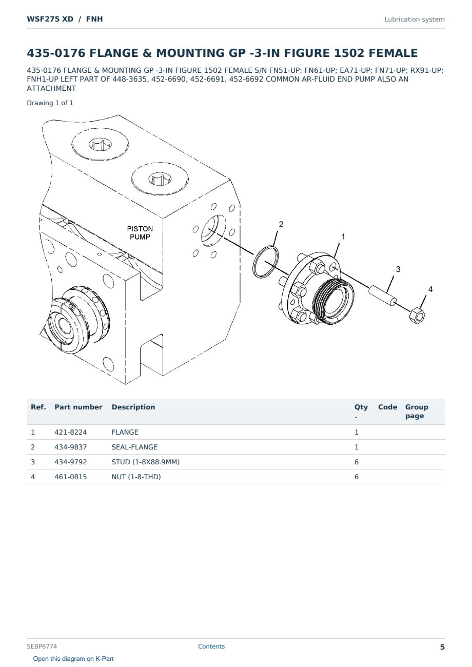 Caterpillar WSF275 XD S/N FNH Partsbook SEBP6774 (English) - sample page 5 of 10 Caterpillar WSF275 XD S/N FNH Partsbook SEBP6774 (English) - sample page 5 of 10