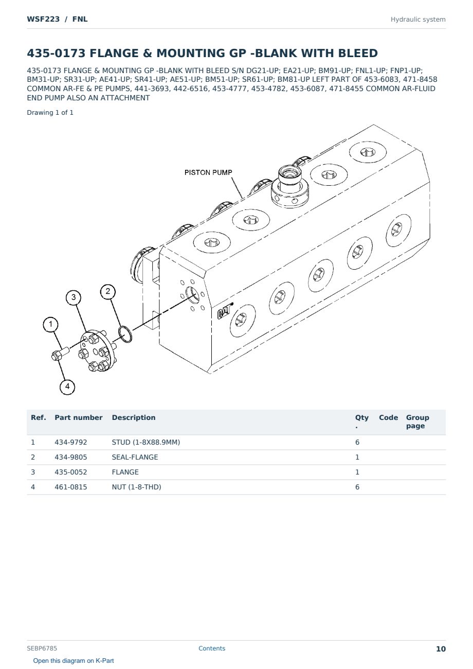 Caterpillar WSF223 S/N FNL Partsbook SEBP6785 (English) - sample page 10 of 10 Caterpillar WSF223 S/N FNL Partsbook SEBP6785 (English) - sample page 10 of 10