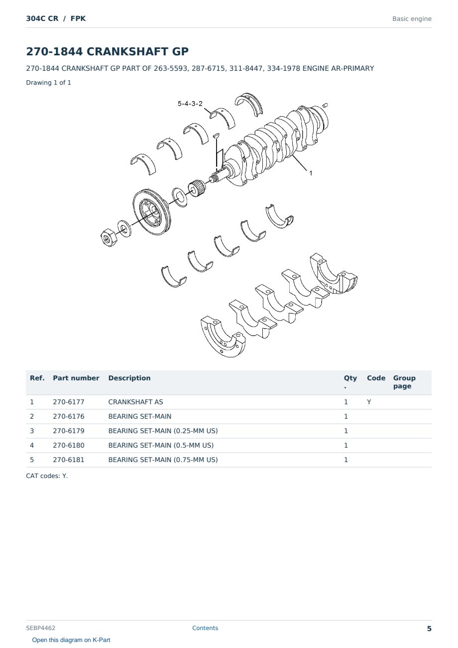 Caterpillar 304C CR S/N FPK Partsbook SEBP4462 (English) - sample page 5 of 10 Caterpillar 304C CR S/N FPK Partsbook SEBP4462 (English) - sample page 5 of 10