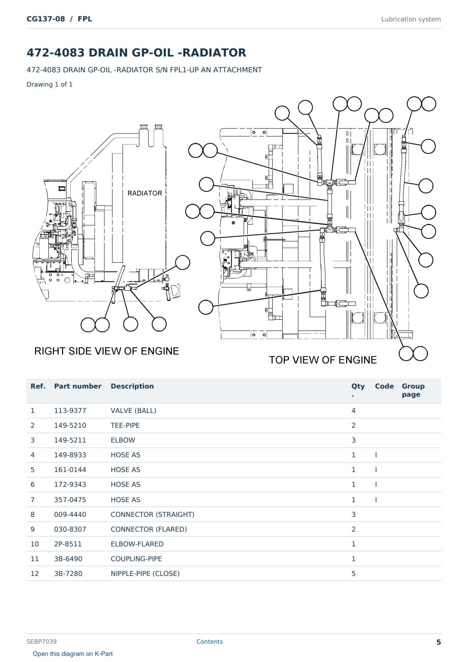 Caterpillar CG137-08 S/N FPL Partsbook SEBP7039 (English) - sample page 5 of 10 Caterpillar CG137-08 S/N FPL Partsbook SEBP7039 (English) - sample page 5 of 10