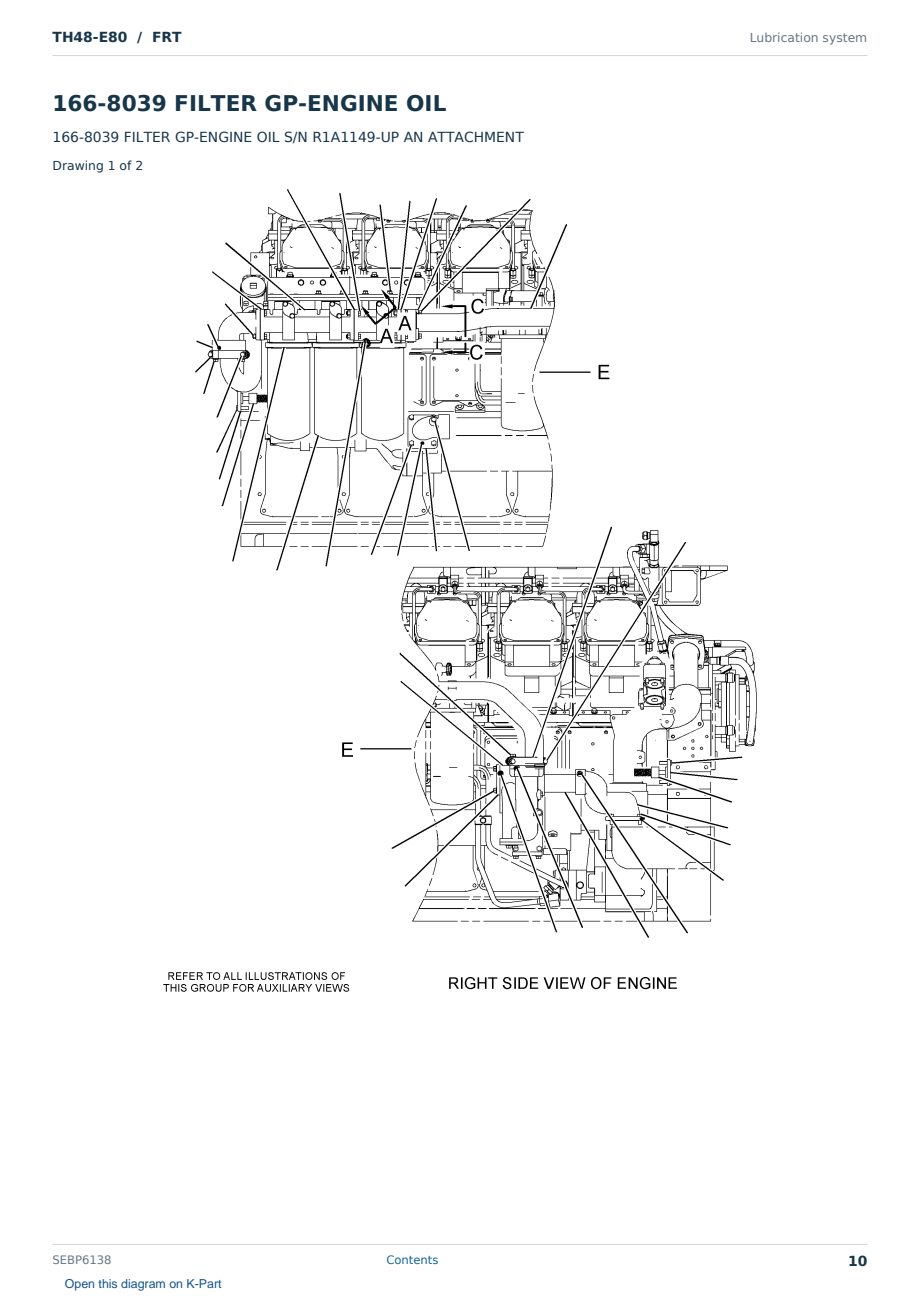 Caterpillar TH48-E80 S/N FRT Partsbook SEBP6138 (English) - sample page 10 of 10 Caterpillar TH48-E80 S/N FRT Partsbook SEBP6138 (English) - sample page 10 of 10