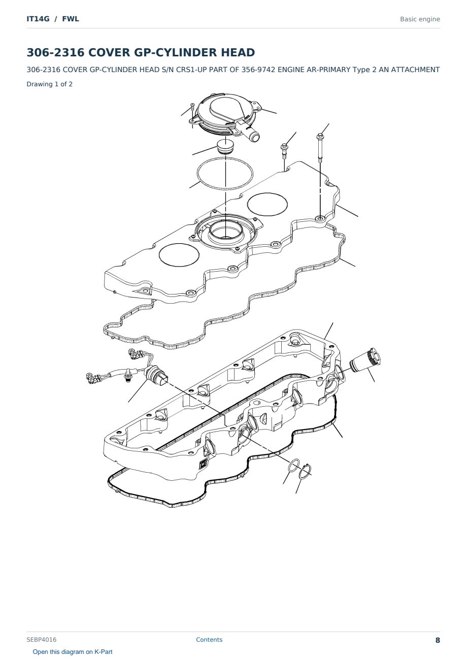 Caterpillar IT14G S/N FWL Partsbook SEBP4016 (English) - sample page 8 of 10 Caterpillar IT14G S/N FWL Partsbook SEBP4016 (English) - sample page 8 of 10