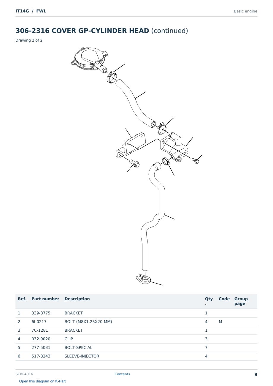 Caterpillar IT14G S/N FWL Partsbook SEBP4016 (English) - sample page 9 of 10 Caterpillar IT14G S/N FWL Partsbook SEBP4016 (English) - sample page 9 of 10