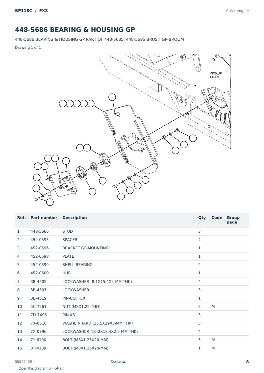 Caterpillar BP118C S/N FX8 Partsbook SEBP7458 (English) - sample page 8 of 10 Caterpillar BP118C S/N FX8 Partsbook SEBP7458 (English) - sample page 8 of 10