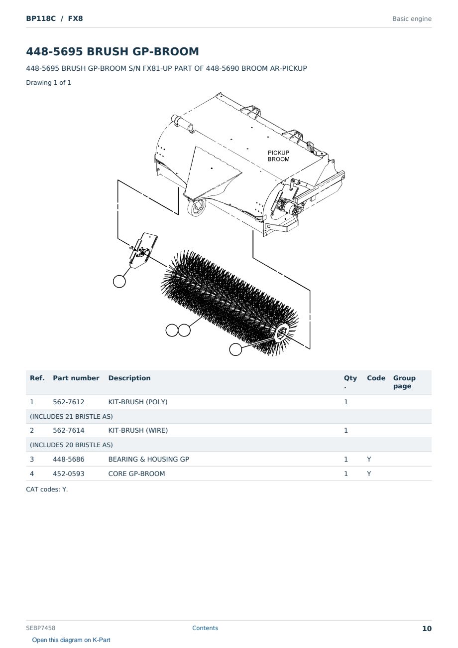 Caterpillar BP118C S/N FX8 Partsbook SEBP7458 (English) - sample page 10 of 10 Caterpillar BP118C S/N FX8 Partsbook SEBP7458 (English) - sample page 10 of 10