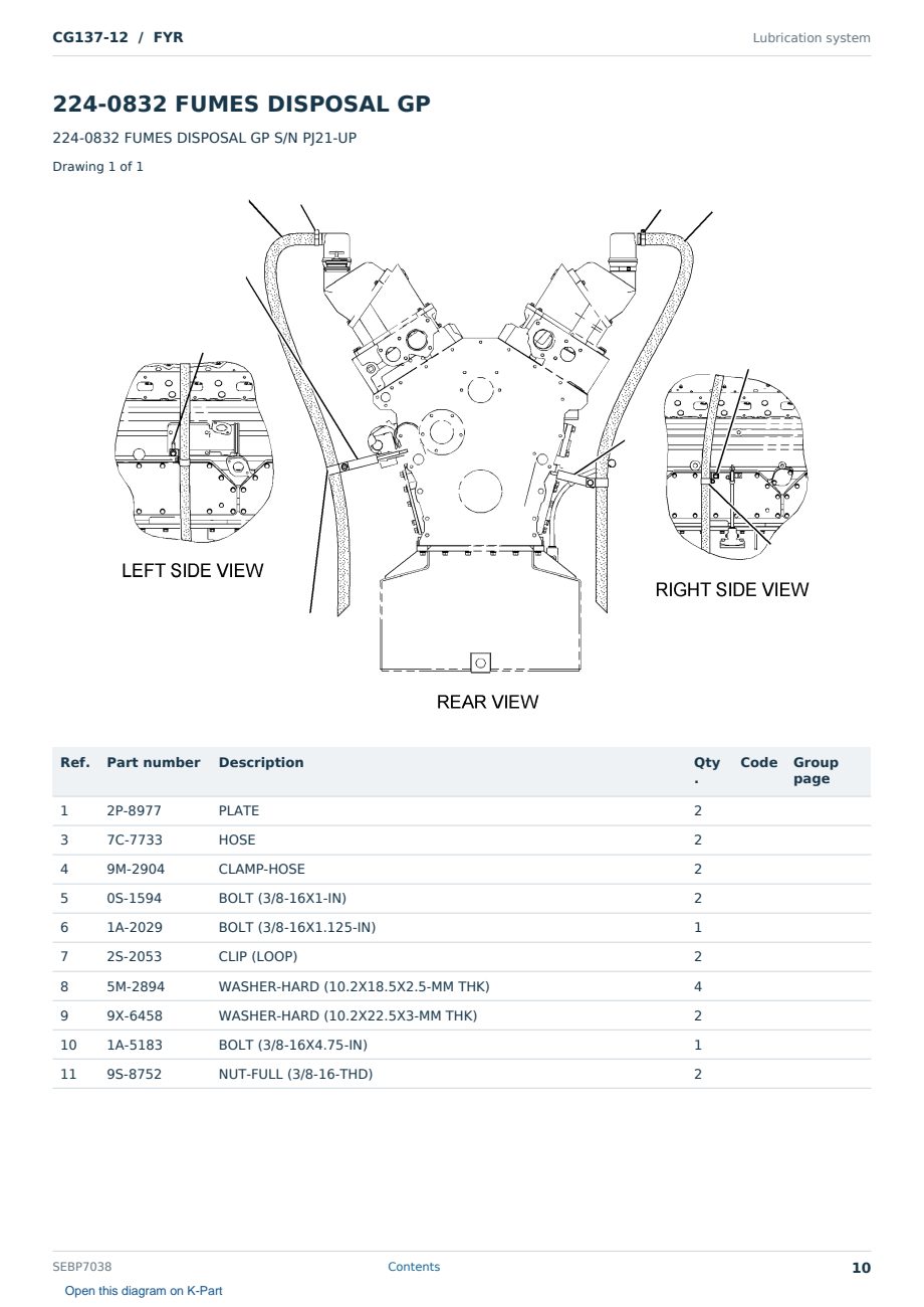 Caterpillar CG137-12 S/N FYR Partsbook SEBP7038 (English) - sample page 10 of 10 Caterpillar CG137-12 S/N FYR Partsbook SEBP7038 (English) - sample page 10 of 10