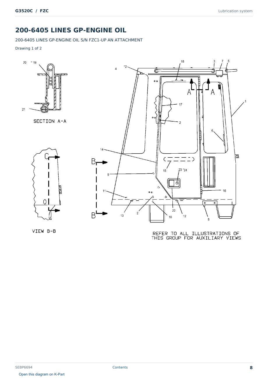 Caterpillar G3520C S/N FZC Partsbook SEBP6694 (English) - sample page 8 of 10 Caterpillar G3520C S/N FZC Partsbook SEBP6694 (English) - sample page 8 of 10