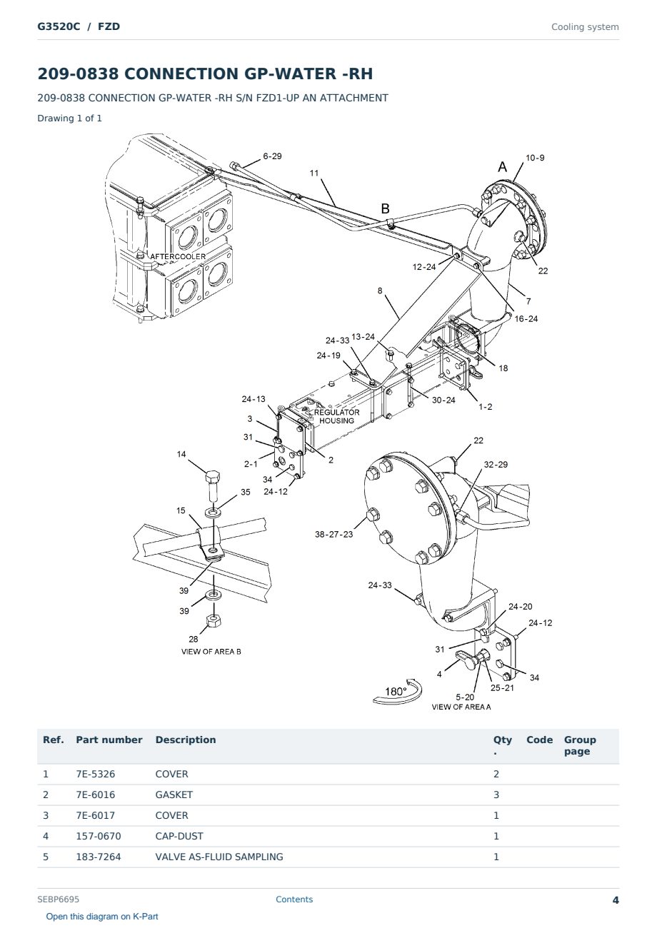 Caterpillar G3520C S/N FZD Partsbook SEBP6695 (English) - sample page 4 of 10 Caterpillar G3520C S/N FZD Partsbook SEBP6695 (English) - sample page 4 of 10