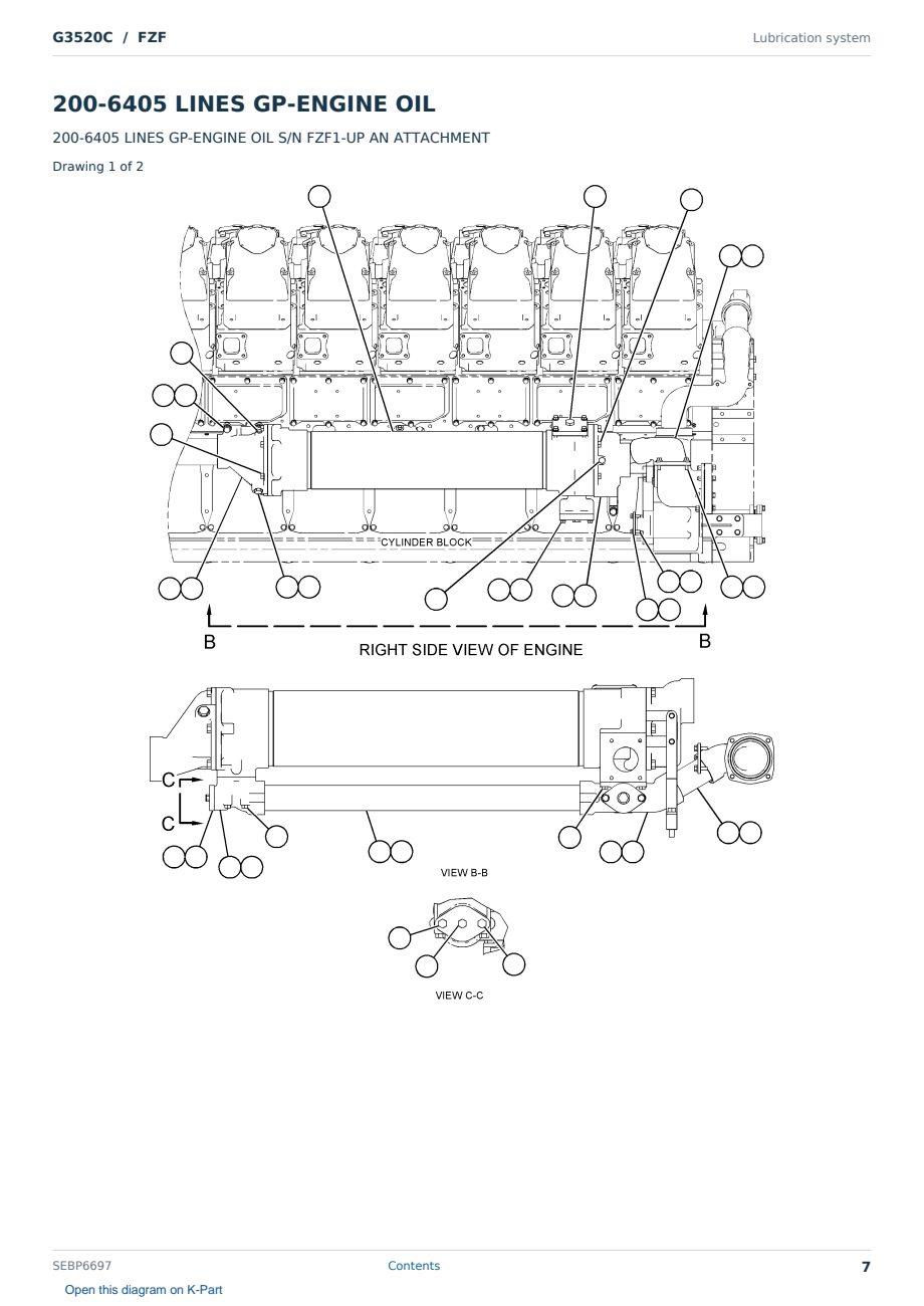 Caterpillar G3520C S/N FZF Partsbook SEBP6697 (English) - sample page 7 of 10 Caterpillar G3520C S/N FZF Partsbook SEBP6697 (English) - sample page 7 of 10