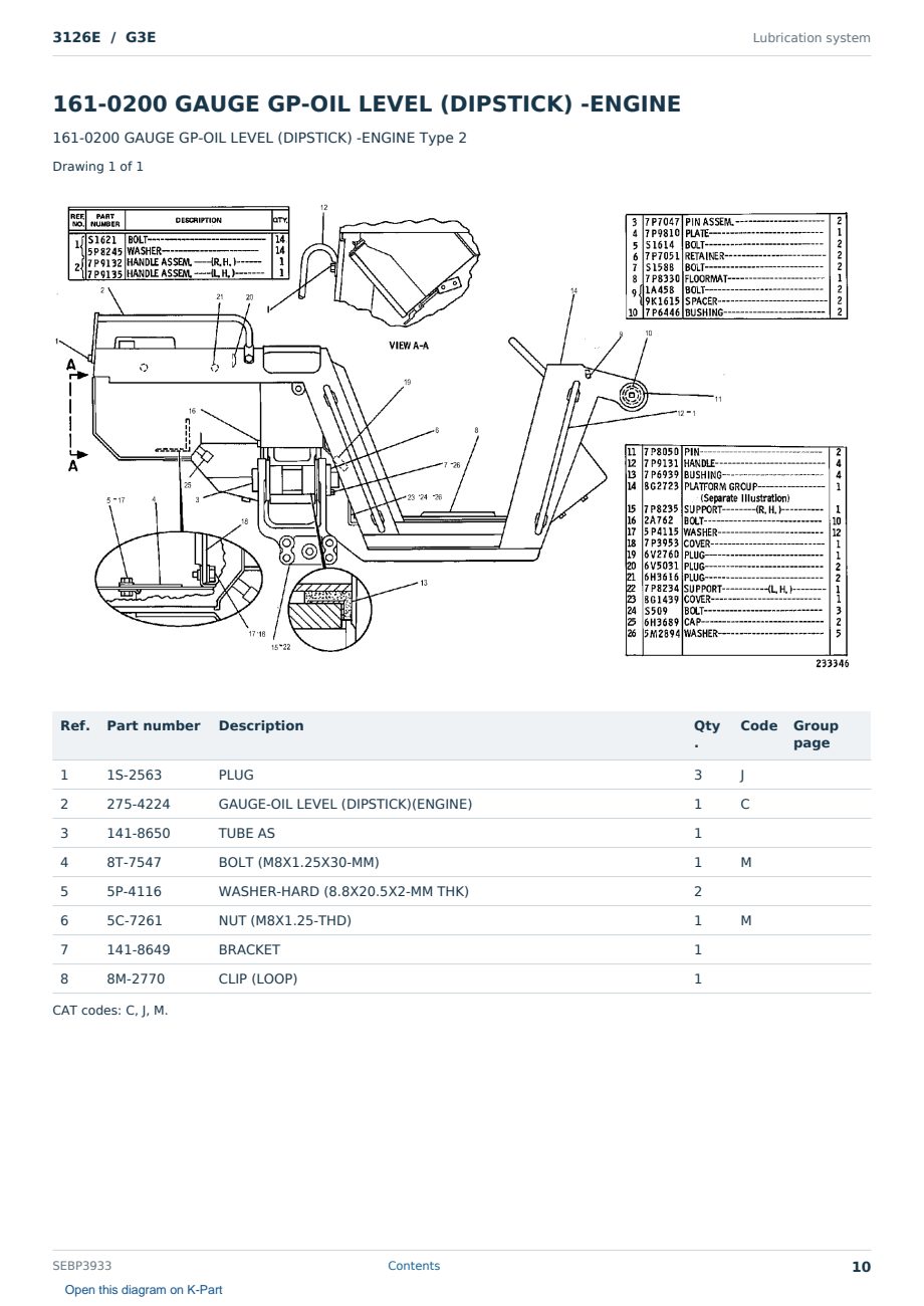 Caterpillar 3126E S/N G3E Partsbook SEBP3933 (English) - sample page 10 of 10 Caterpillar 3126E S/N G3E Partsbook SEBP3933 (English) - sample page 10 of 10