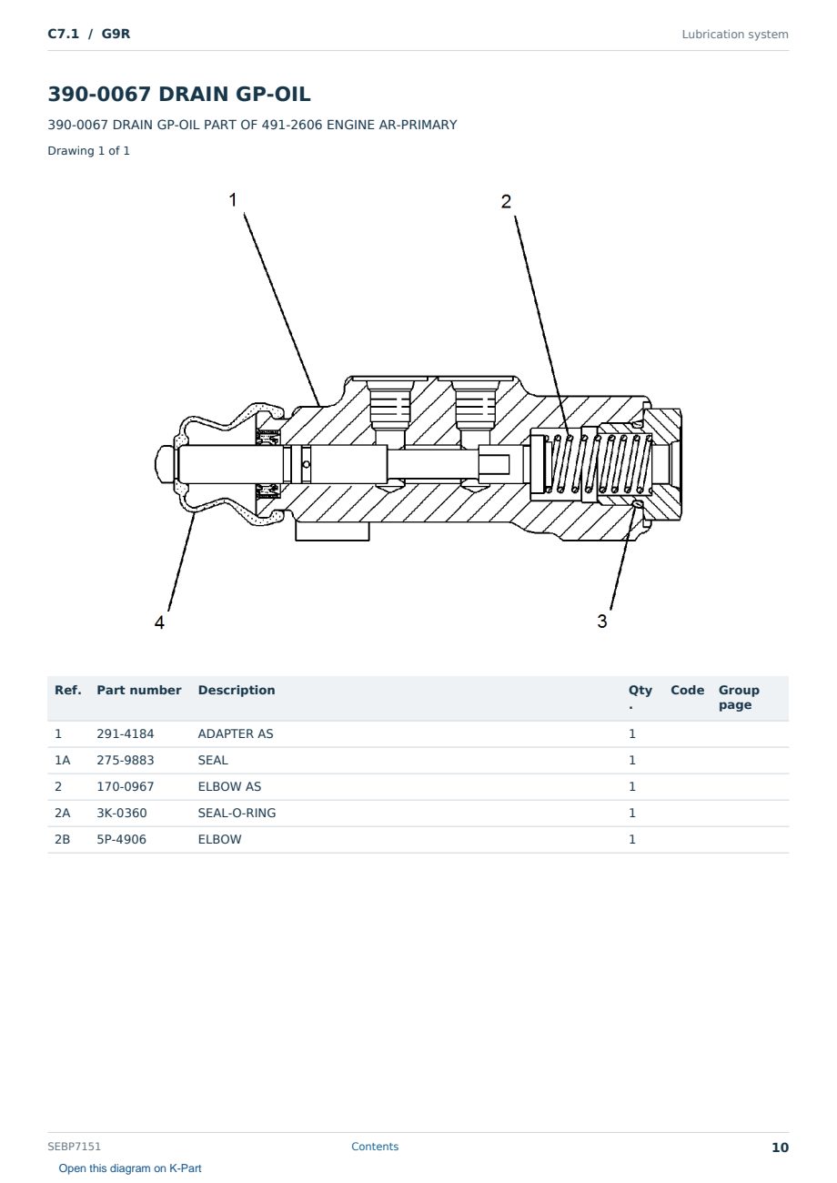 Caterpillar C7.1 S/N G9R Partsbook SEBP7151 (English) - sample page 10 of 10 Caterpillar C7.1 S/N G9R Partsbook SEBP7151 (English) - sample page 10 of 10