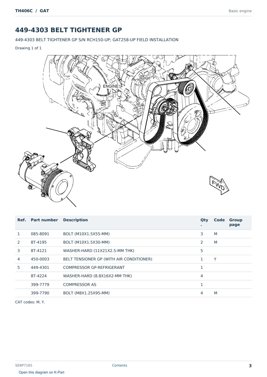 Caterpillar TH406C S/N GAT Partsbook SEBP7165 (English) - sample page 3 of 10 Caterpillar TH406C S/N GAT Partsbook SEBP7165 (English) - sample page 3 of 10