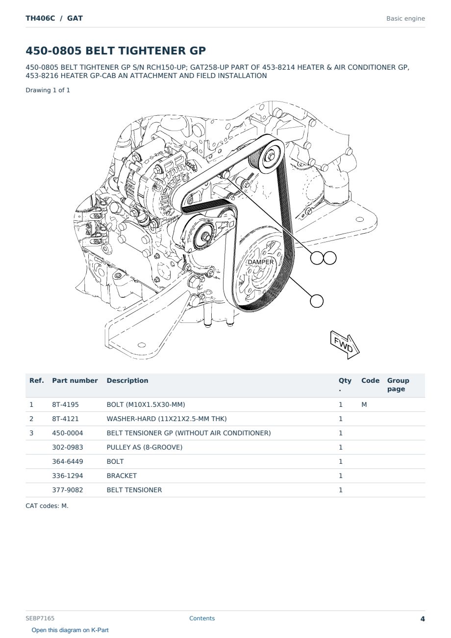 Caterpillar TH406C S/N GAT Partsbook SEBP7165 (English) - sample page 4 of 10 Caterpillar TH406C S/N GAT Partsbook SEBP7165 (English) - sample page 4 of 10
