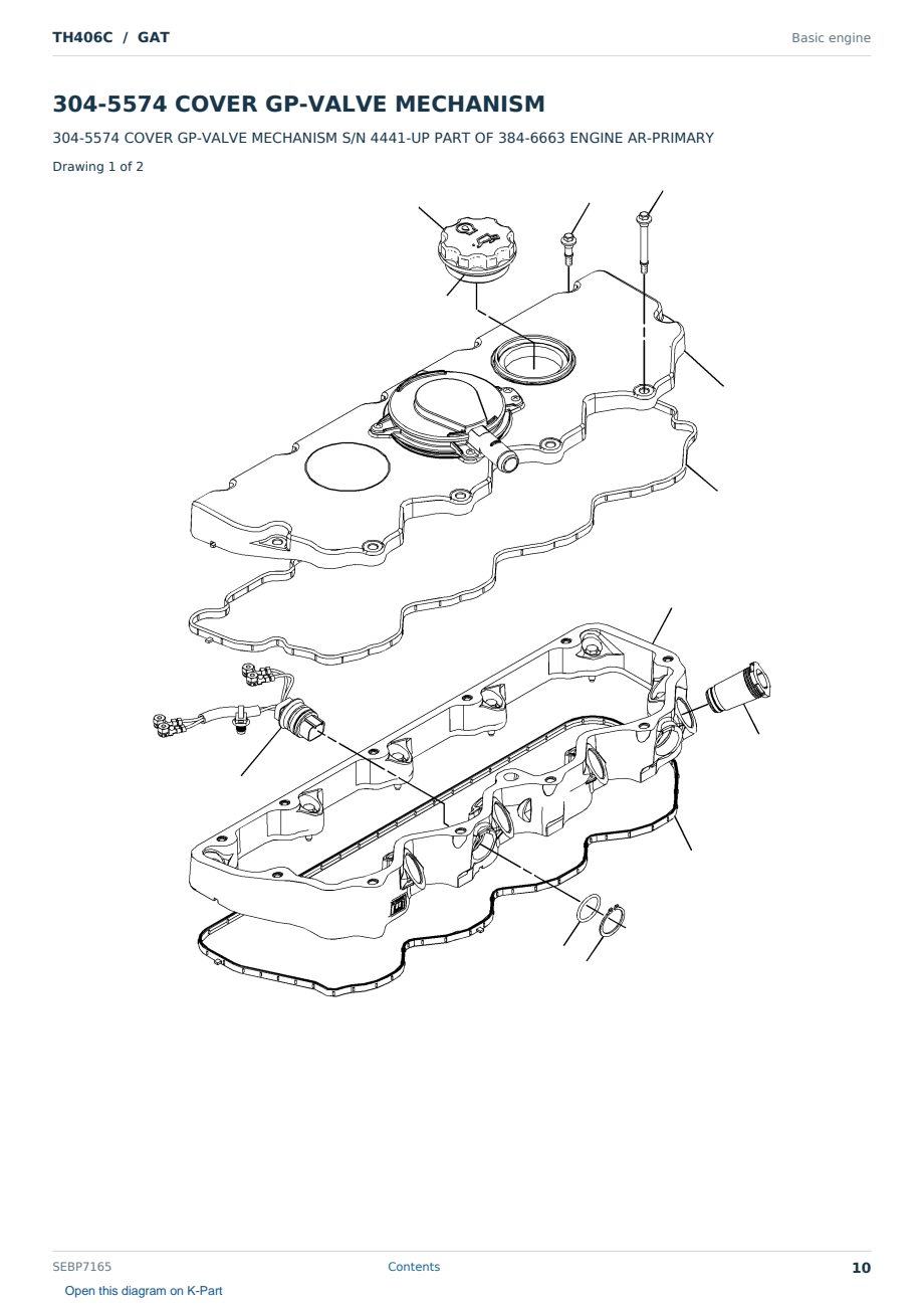 Caterpillar TH406C S/N GAT Partsbook SEBP7165 (English) - sample page 10 of 10 Caterpillar TH406C S/N GAT Partsbook SEBP7165 (English) - sample page 10 of 10