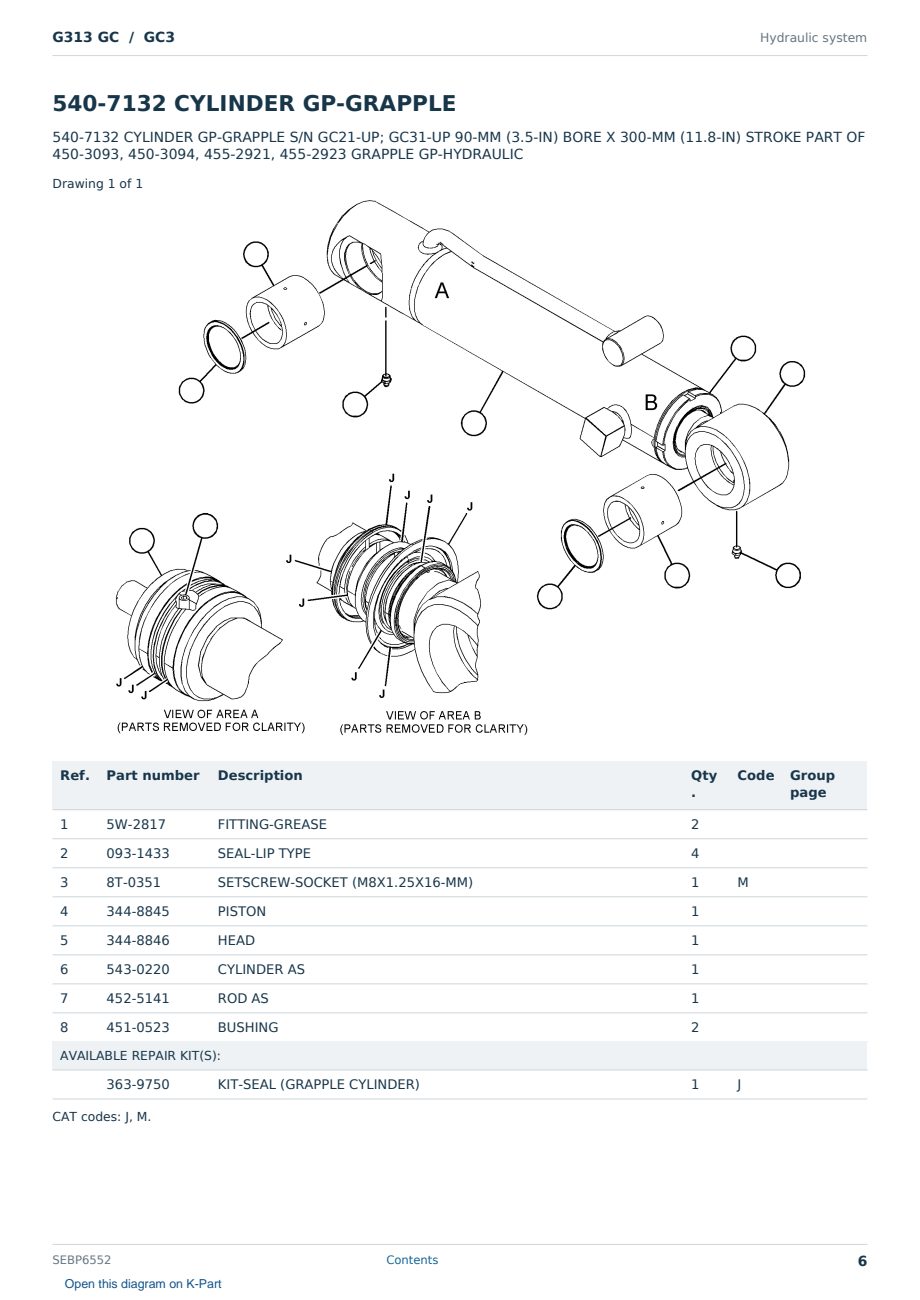 Caterpillar G313 GC S/N GC3 Partsbook SEBP6552 (English) - sample page 6 of 10 Caterpillar G313 GC S/N GC3 Partsbook SEBP6552 (English) - sample page 6 of 10