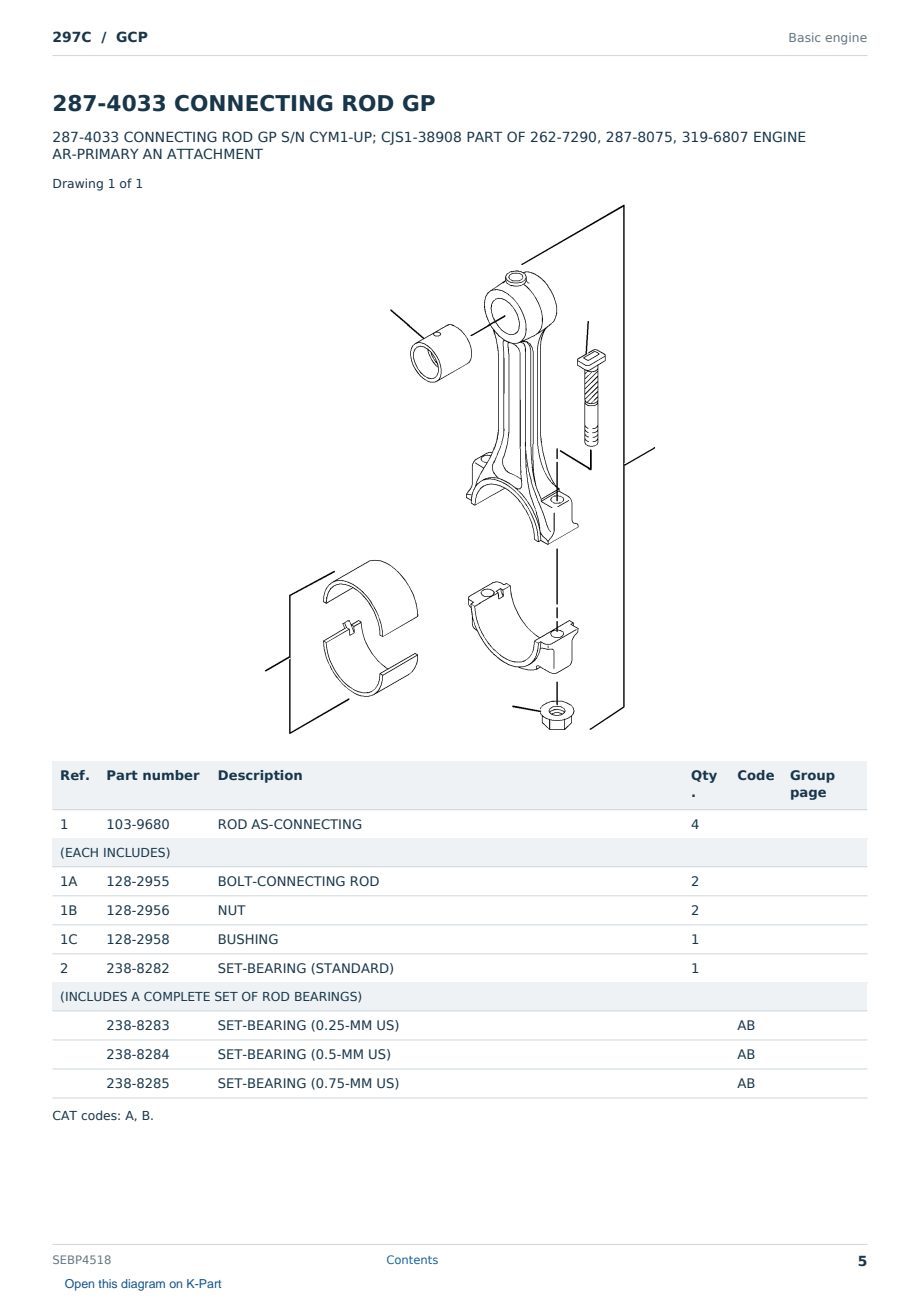 Caterpillar 297C S/N GCP Partsbook SEBP4518 (English) - sample page 5 of 10 Caterpillar 297C S/N GCP Partsbook SEBP4518 (English) - sample page 5 of 10