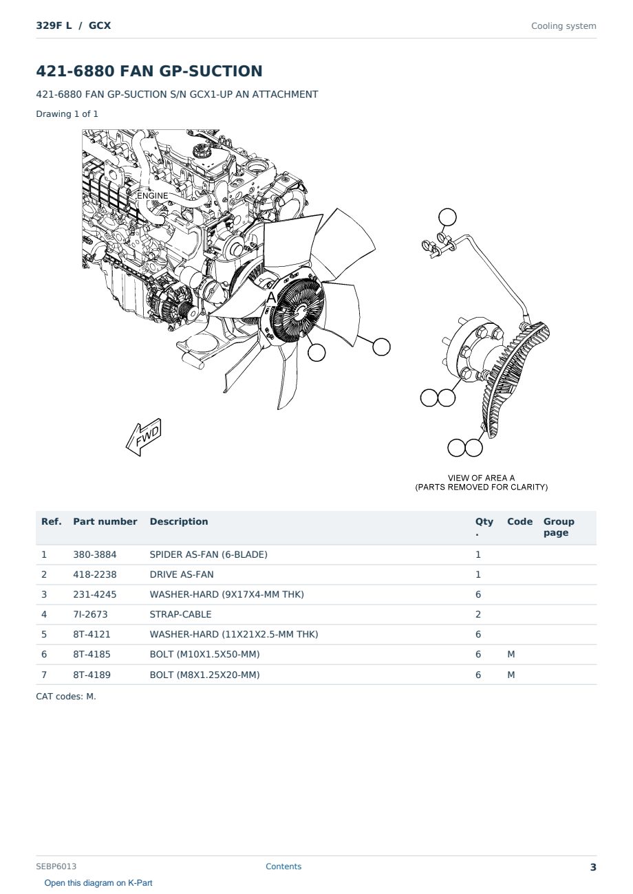 Caterpillar 329F L S/N GCX Partsbook SEBP6013 (English) - sample page 3 of 10 Caterpillar 329F L S/N GCX Partsbook SEBP6013 (English) - sample page 3 of 10