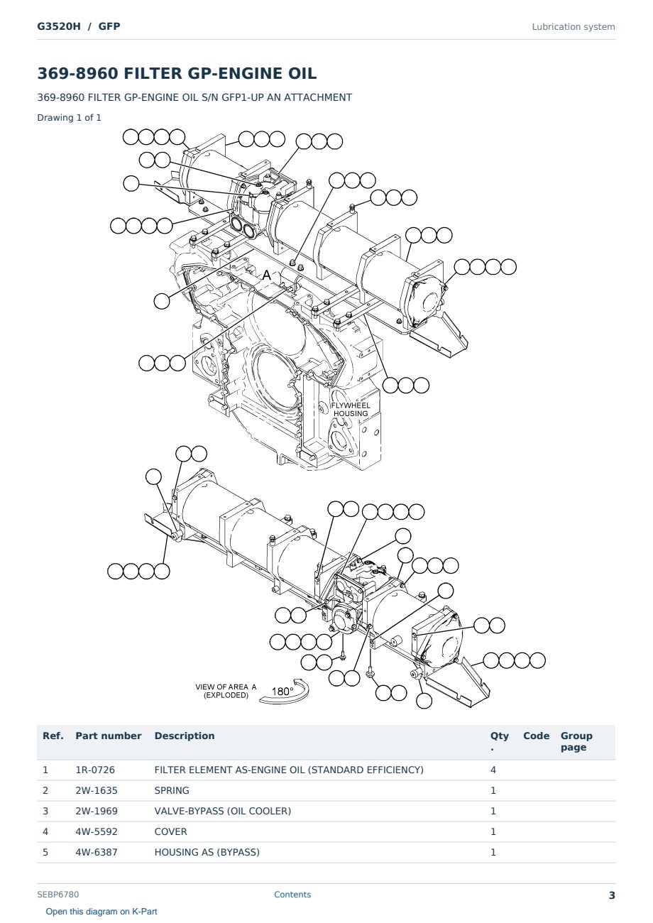 Caterpillar G3520H S/N GFP Partsbook SEBP6780 (English) - sample page 3 of 10 Caterpillar G3520H S/N GFP Partsbook SEBP6780 (English) - sample page 3 of 10