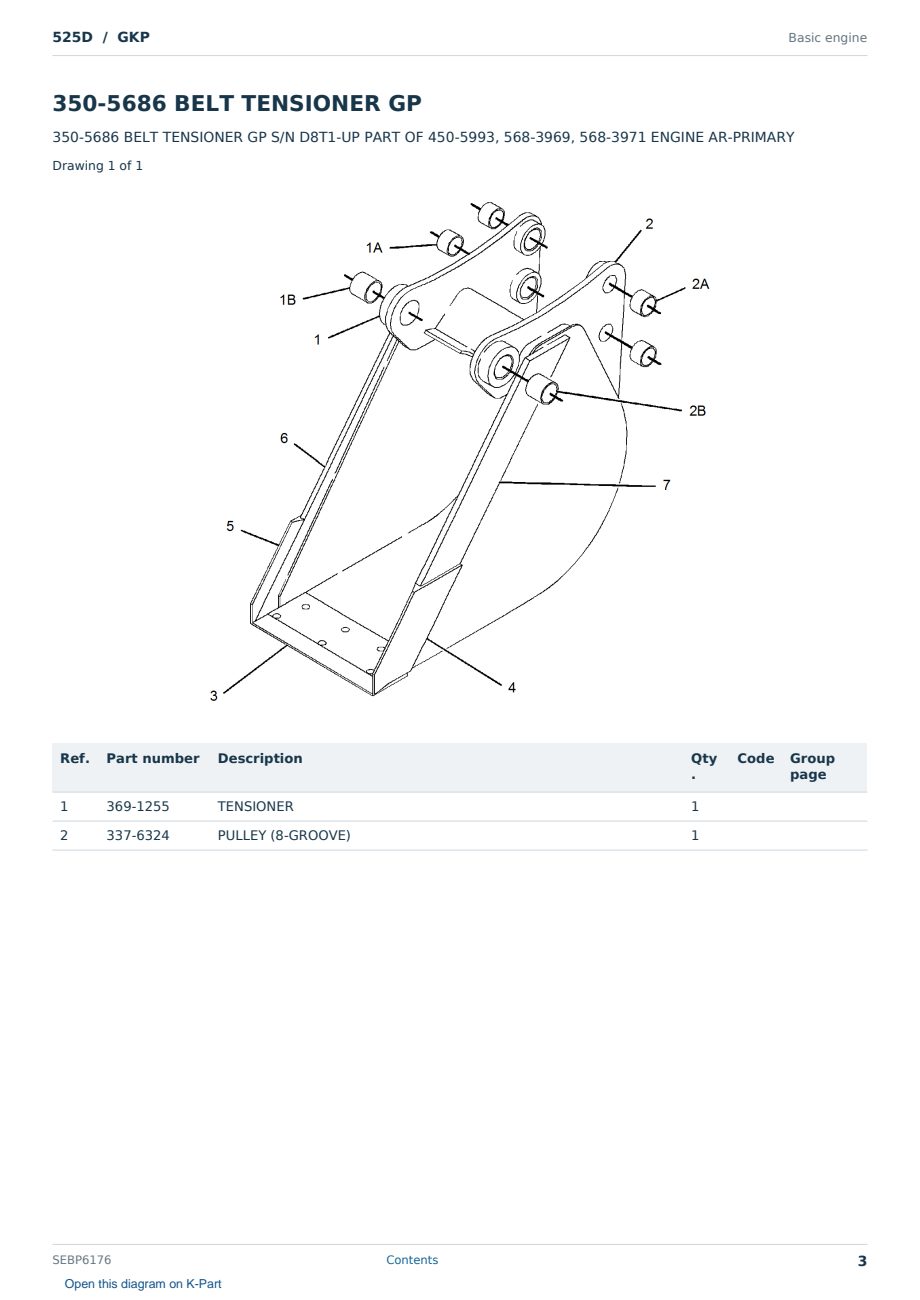 Caterpillar 525D S/N GKP Partsbook SEBP6176 (English) - sample page 3 of 10 Caterpillar 525D S/N GKP Partsbook SEBP6176 (English) - sample page 3 of 10