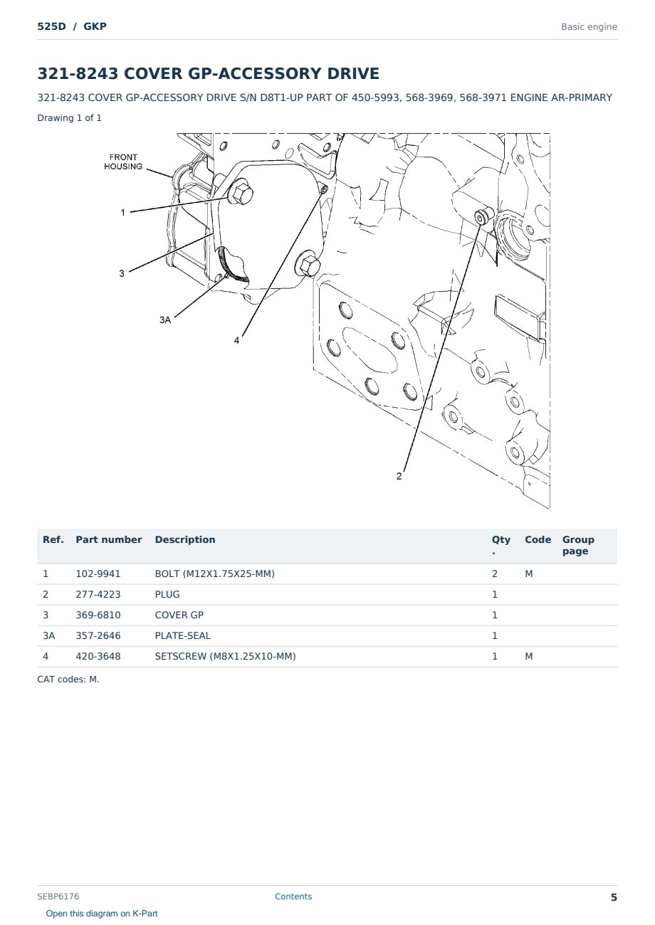 Caterpillar 525D S/N GKP Partsbook SEBP6176 (English) - sample page 5 of 10 Caterpillar 525D S/N GKP Partsbook SEBP6176 (English) - sample page 5 of 10