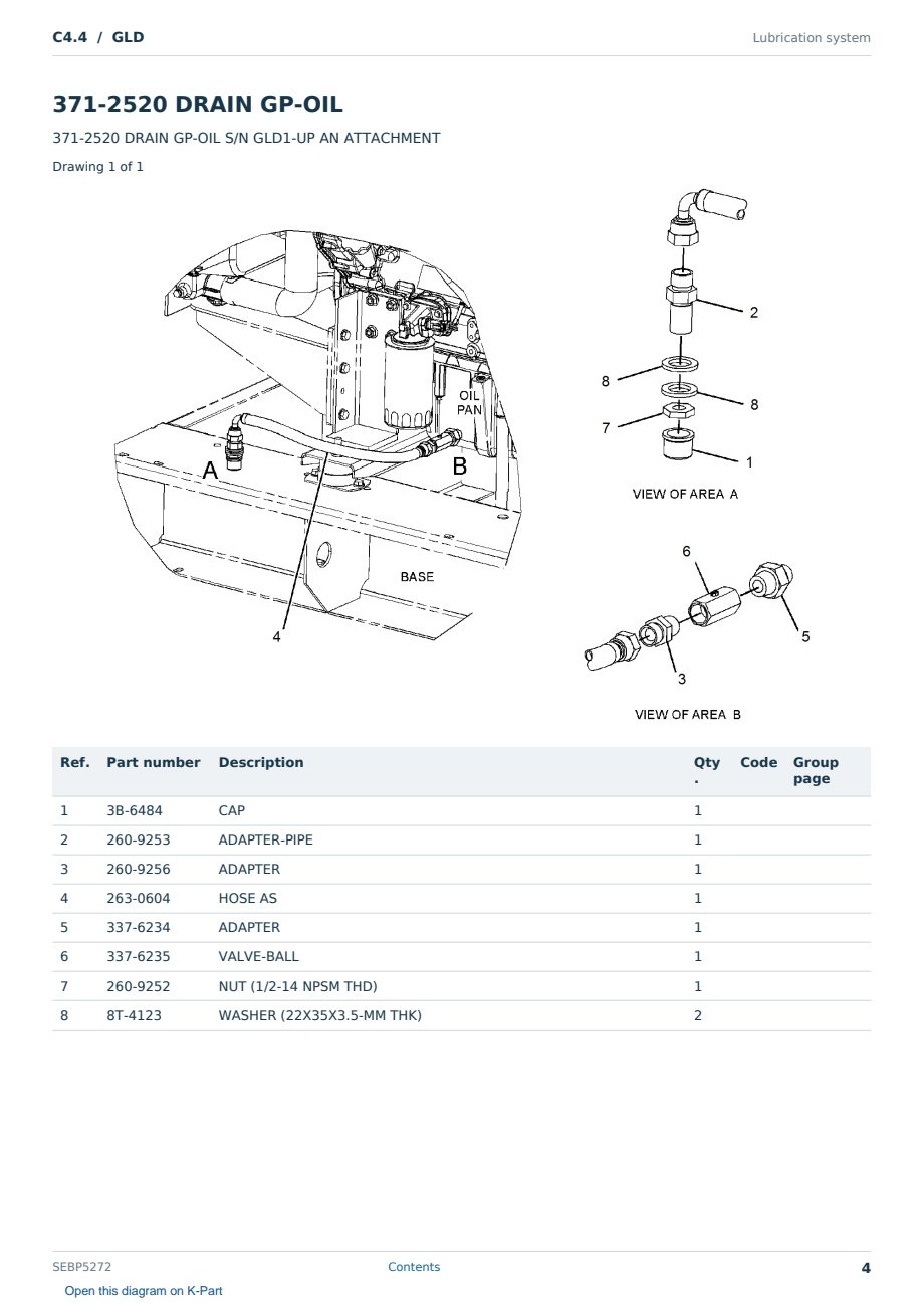 Caterpillar C4.4 S/N GLD Partsbook SEBP5272 (English) - sample page 4 of 10 Caterpillar C4.4 S/N GLD Partsbook SEBP5272 (English) - sample page 4 of 10