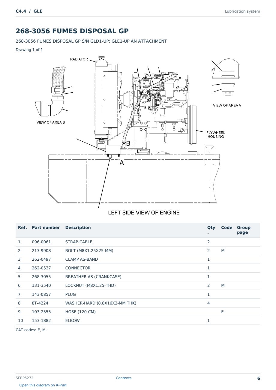 Caterpillar C4.4 S/N GLE Partsbook SEBP5272 (English) - sample page 6 of 10 Caterpillar C4.4 S/N GLE Partsbook SEBP5272 (English) - sample page 6 of 10