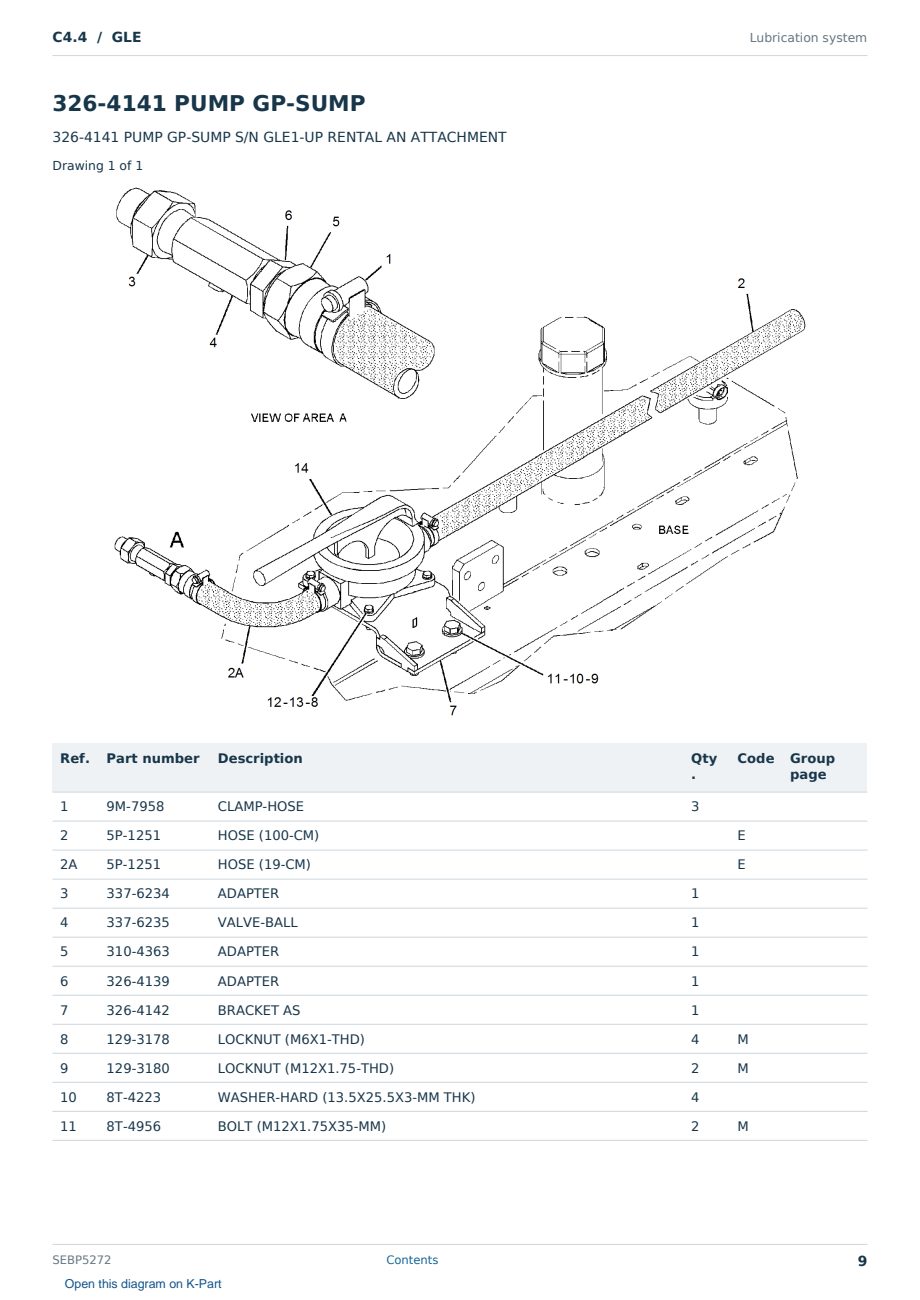 Caterpillar C4.4 S/N GLE Partsbook SEBP5272 (English) - sample page 9 of 10 Caterpillar C4.4 S/N GLE Partsbook SEBP5272 (English) - sample page 9 of 10