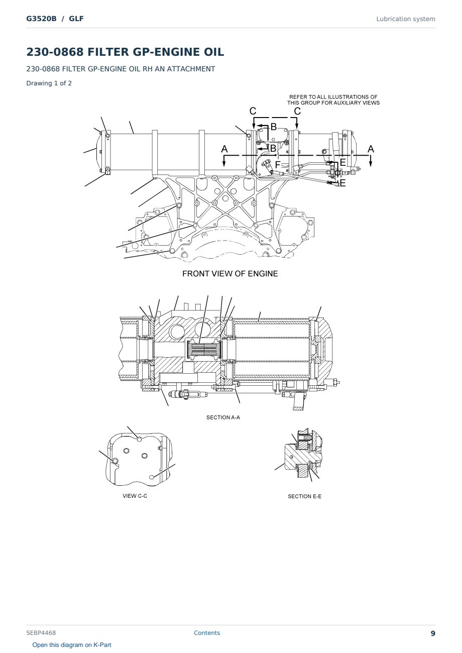 Caterpillar G3520B S/N GLF Partsbook SEBP4468 (English) - sample page 9 of 10 Caterpillar G3520B S/N GLF Partsbook SEBP4468 (English) - sample page 9 of 10