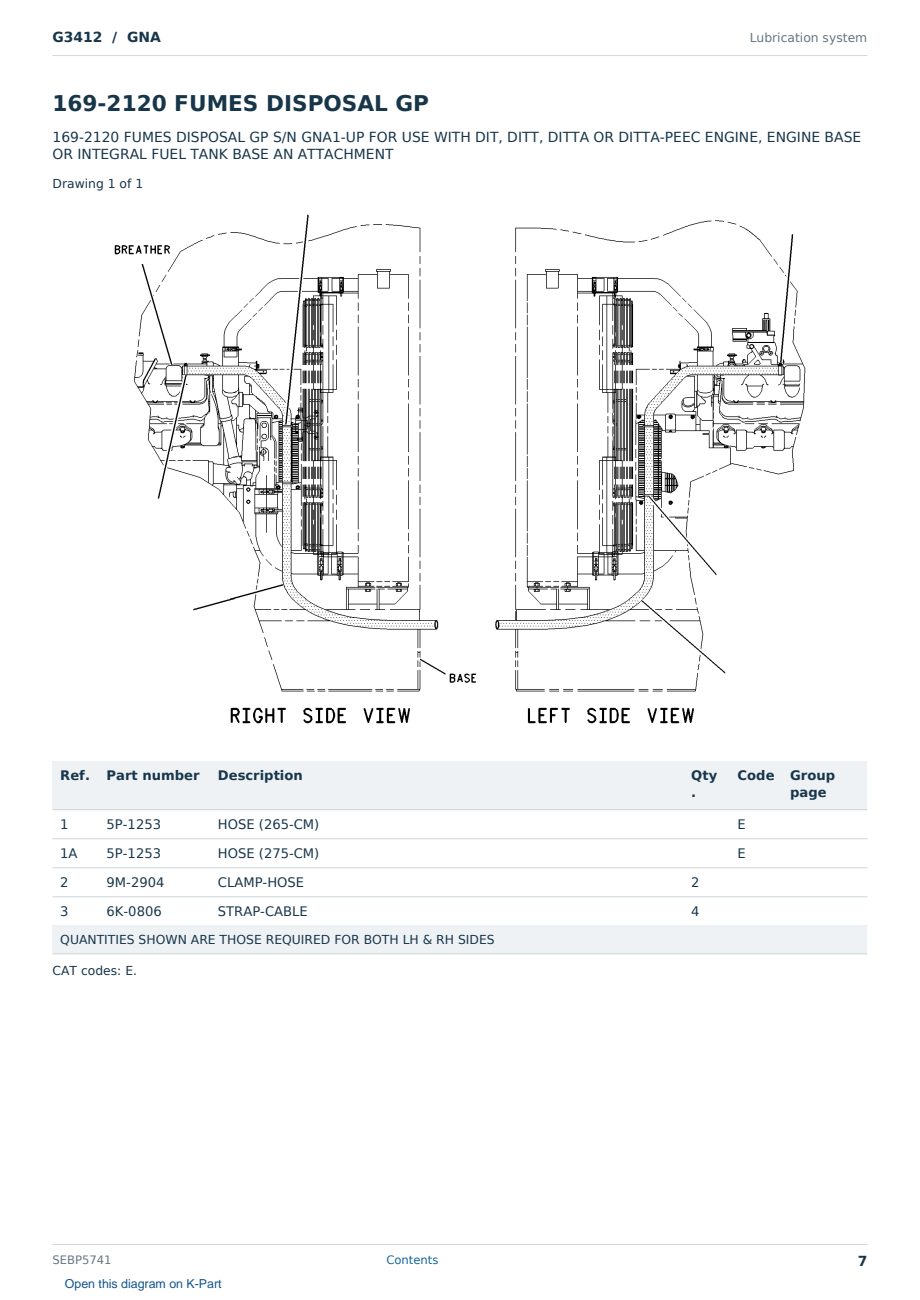 Caterpillar G3412 S/N GNA Partsbook SEBP5741 (English) - sample page 7 of 10 Caterpillar G3412 S/N GNA Partsbook SEBP5741 (English) - sample page 7 of 10