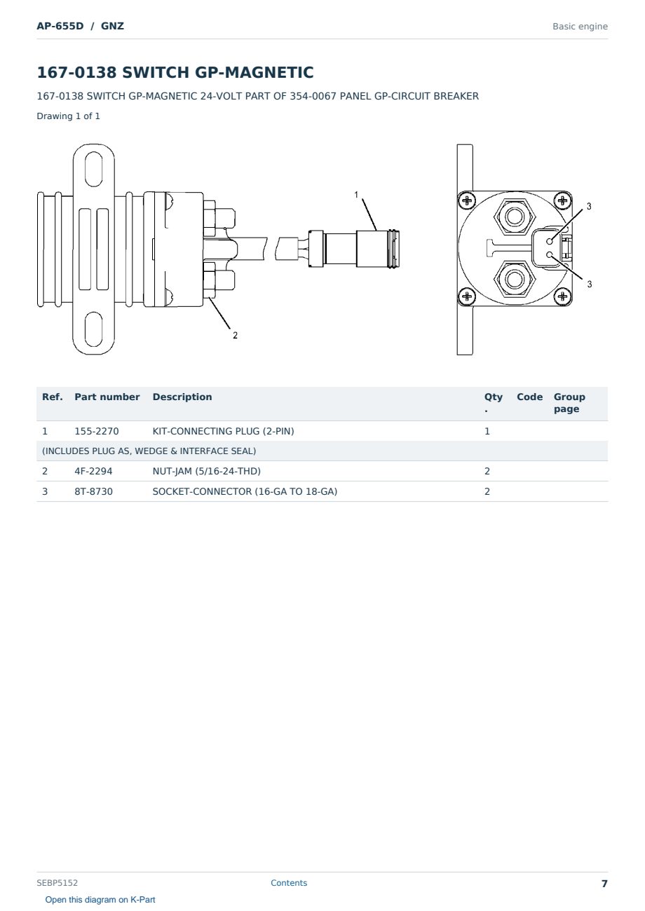 Caterpillar AP-655D S/N GNZ Partsbook SEBP5152 (English) - sample page 7 of 10 Caterpillar AP-655D S/N GNZ Partsbook SEBP5152 (English) - sample page 7 of 10