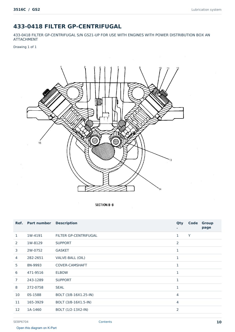 Caterpillar 3516C S/N GS2 Partsbook SEBP6704 (English) - sample page 10 of 10 Caterpillar 3516C S/N GS2 Partsbook SEBP6704 (English) - sample page 10 of 10