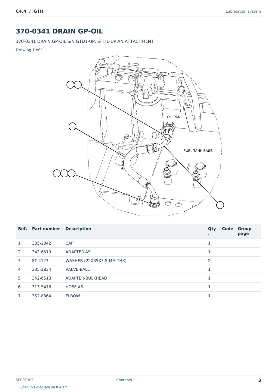 Caterpillar C4.4 S/N GTH Partsbook SEBP7382 (English) - sample page 3 of 10 Caterpillar C4.4 S/N GTH Partsbook SEBP7382 (English) - sample page 3 of 10