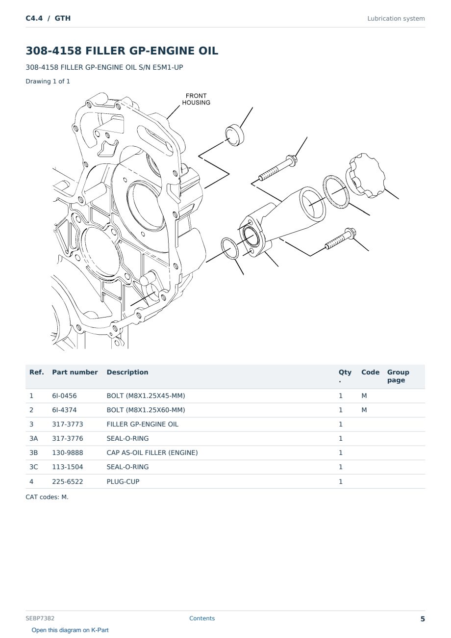 Caterpillar C4.4 S/N GTH Partsbook SEBP7382 (English) - sample page 5 of 10 Caterpillar C4.4 S/N GTH Partsbook SEBP7382 (English) - sample page 5 of 10