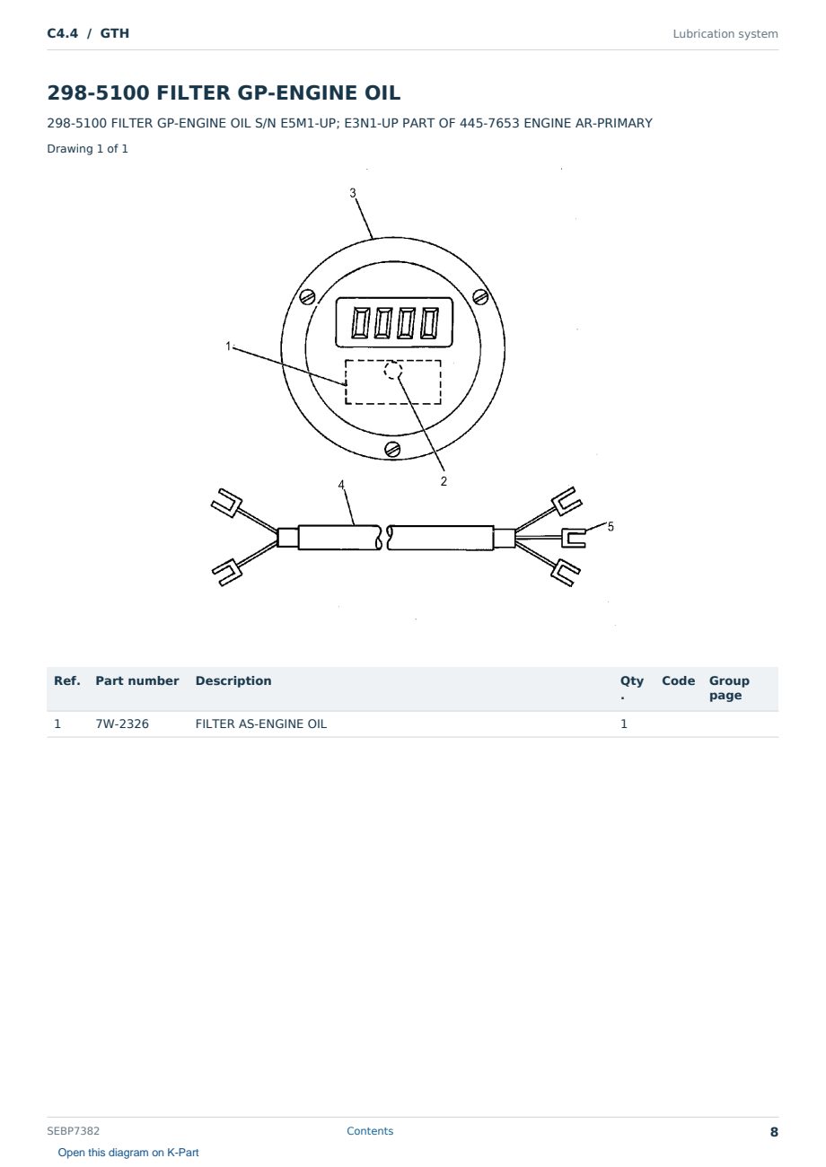 Caterpillar C4.4 S/N GTH Partsbook SEBP7382 (English) - sample page 8 of 10 Caterpillar C4.4 S/N GTH Partsbook SEBP7382 (English) - sample page 8 of 10
