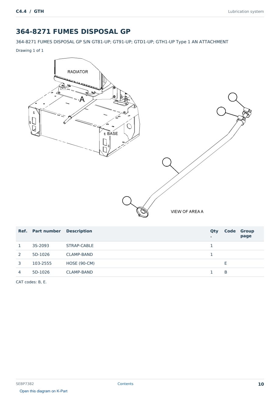 Caterpillar C4.4 S/N GTH Partsbook SEBP7382 (English) - sample page 10 of 10 Caterpillar C4.4 S/N GTH Partsbook SEBP7382 (English) - sample page 10 of 10