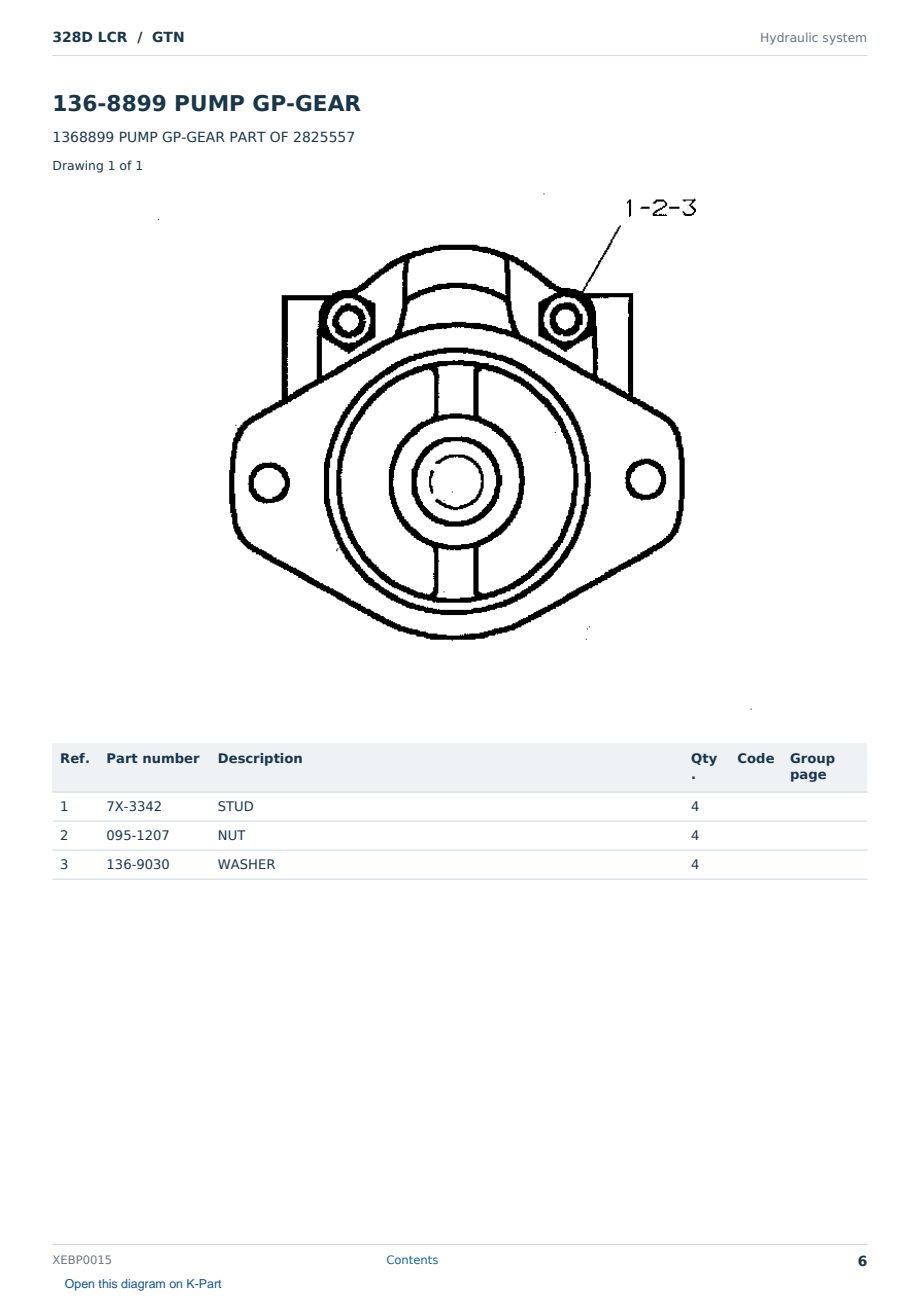 Caterpillar 328D LCR S/N GTN Partsbook XEBP0015 (English) - sample page 6 of 10 Caterpillar 328D LCR S/N GTN Partsbook XEBP0015 (English) - sample page 6 of 10