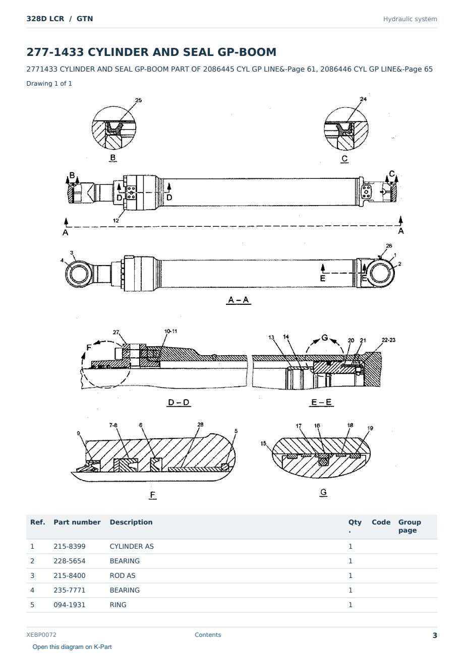 Caterpillar 328D LCR S/N GTN Partsbook XEBP0072 (English) - sample page 3 of 10 Caterpillar 328D LCR S/N GTN Partsbook XEBP0072 (English) - sample page 3 of 10