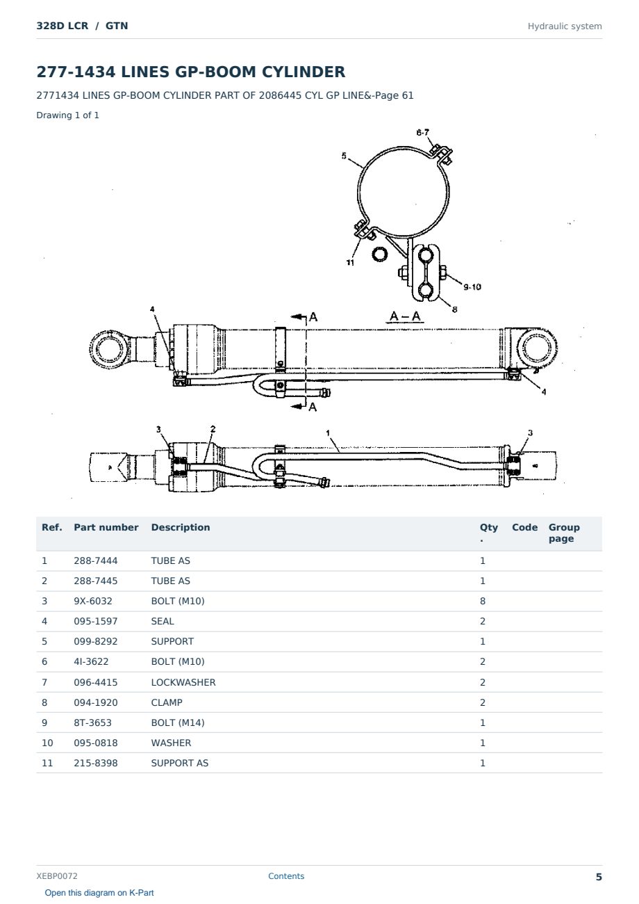 Caterpillar 328D LCR S/N GTN Partsbook XEBP0072 (English) - sample page 5 of 10 Caterpillar 328D LCR S/N GTN Partsbook XEBP0072 (English) - sample page 5 of 10