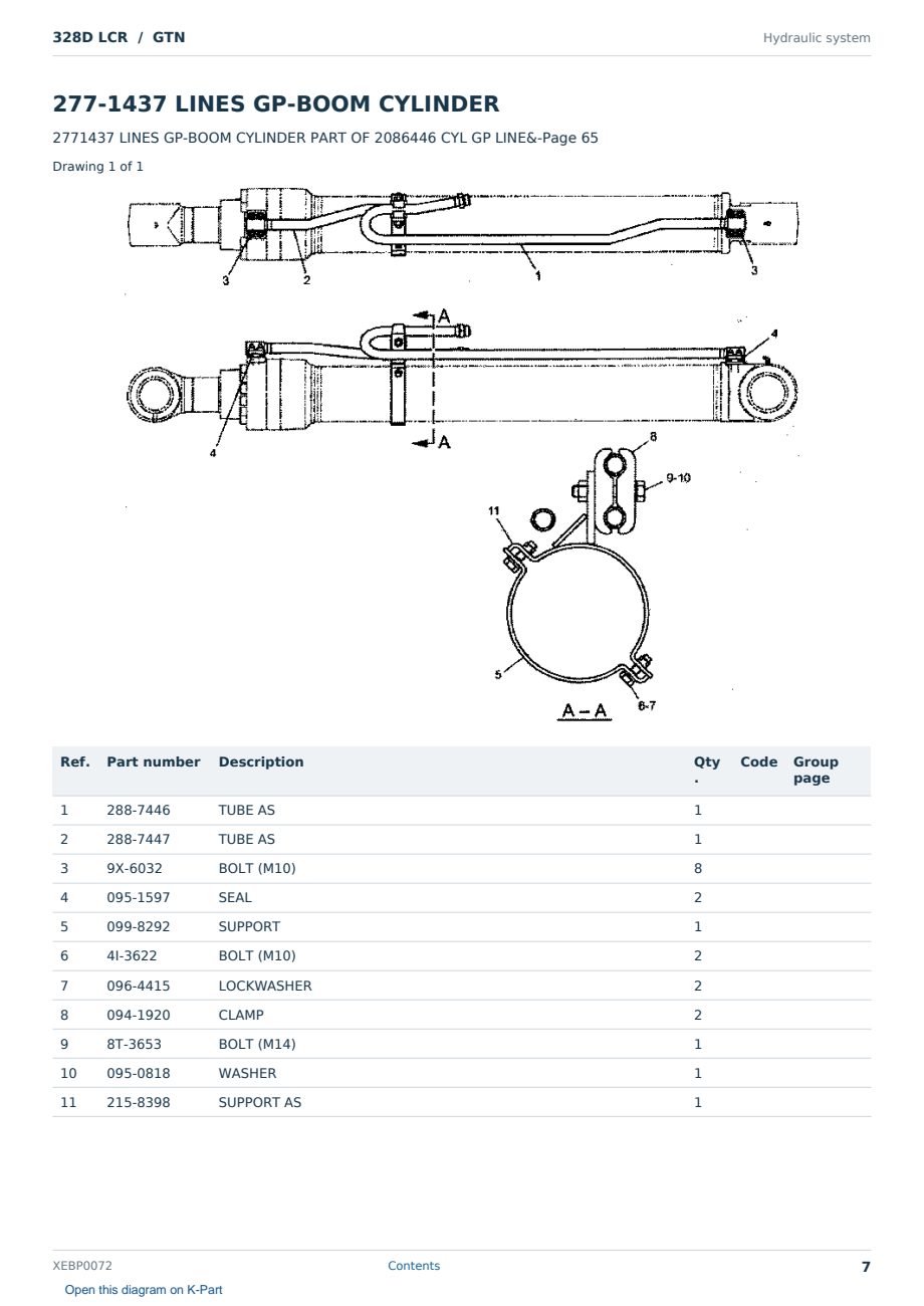 Caterpillar 328D LCR S/N GTN Partsbook XEBP0072 (English) - sample page 7 of 10 Caterpillar 328D LCR S/N GTN Partsbook XEBP0072 (English) - sample page 7 of 10
