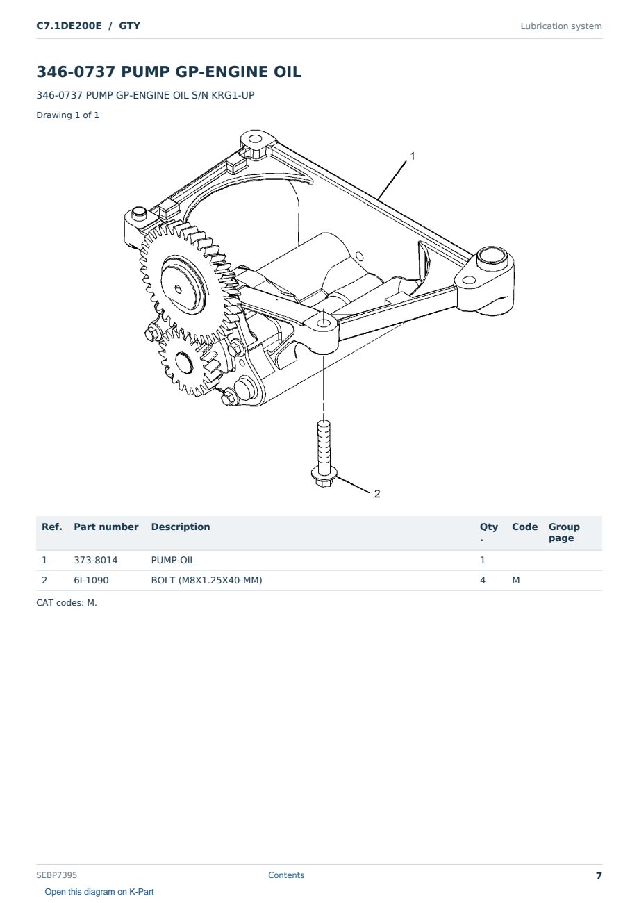 Caterpillar C7.1DE200E S/N GTY Partsbook SEBP7395 (English) - sample page 7 of 10 Caterpillar C7.1DE200E S/N GTY Partsbook SEBP7395 (English) - sample page 7 of 10