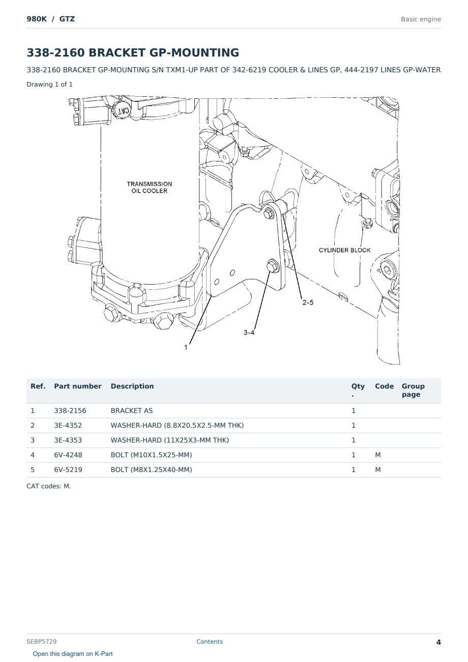 Caterpillar 980K S/N GTZ Partsbook SEBP5729 (English) - sample page 4 of 10 Caterpillar 980K S/N GTZ Partsbook SEBP5729 (English) - sample page 4 of 10