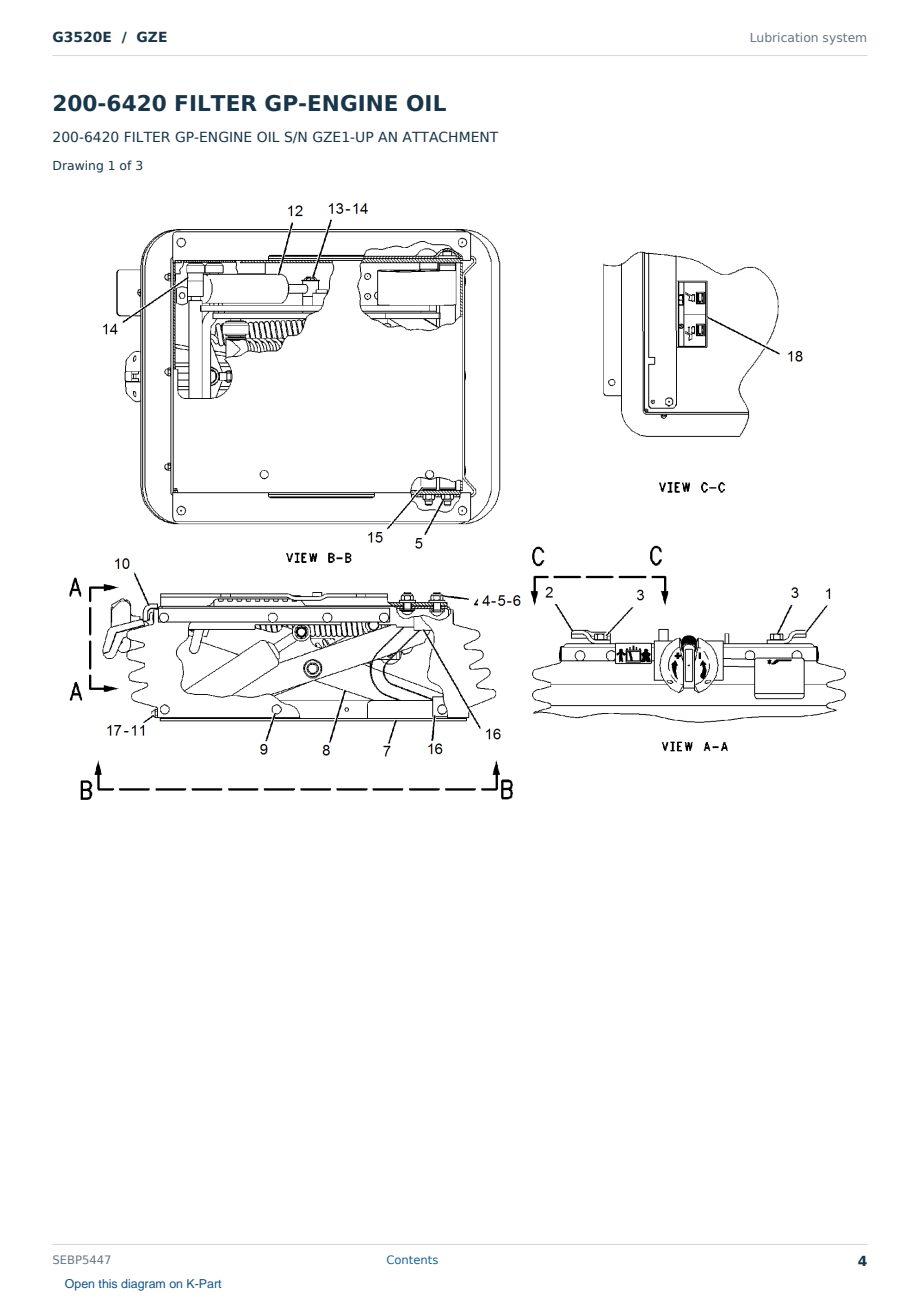 Caterpillar G3520E S/N GZE Partsbook SEBP5447 (English) - sample page 4 of 10 Caterpillar G3520E S/N GZE Partsbook SEBP5447 (English) - sample page 4 of 10