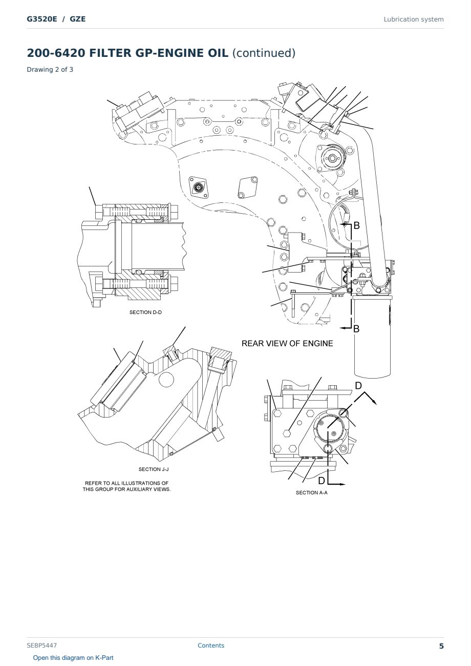Caterpillar G3520E S/N GZE Partsbook SEBP5447 (English) - sample page 5 of 10 Caterpillar G3520E S/N GZE Partsbook SEBP5447 (English) - sample page 5 of 10