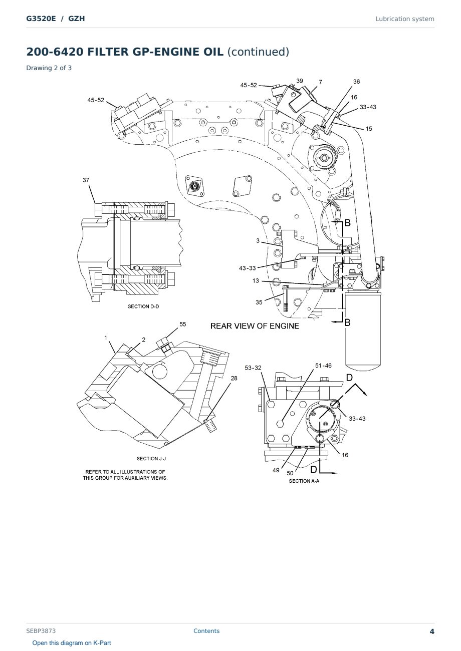 Caterpillar G3520E S/N GZH Partsbook SEBP3873 (English) - sample page 4 of 10 Caterpillar G3520E S/N GZH Partsbook SEBP3873 (English) - sample page 4 of 10